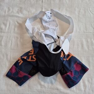 Verge Sport Strike Pro bib cycling shirts men's XS blue, white red orange NWT